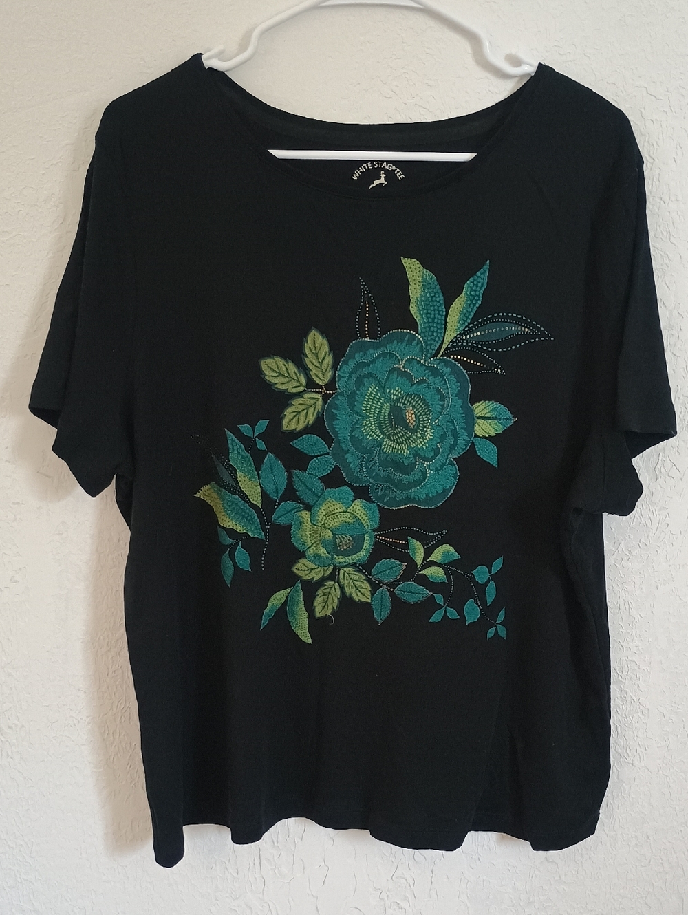 White Stag Black Tee